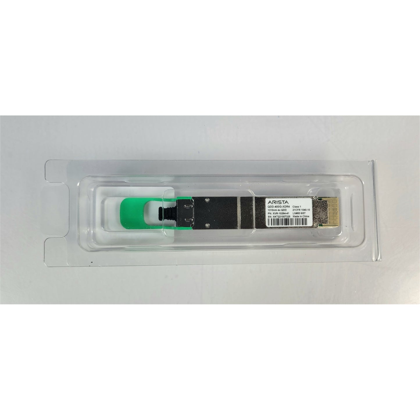 Arista QDD-400G-XDR4, “extended reach DR4” transceiver.