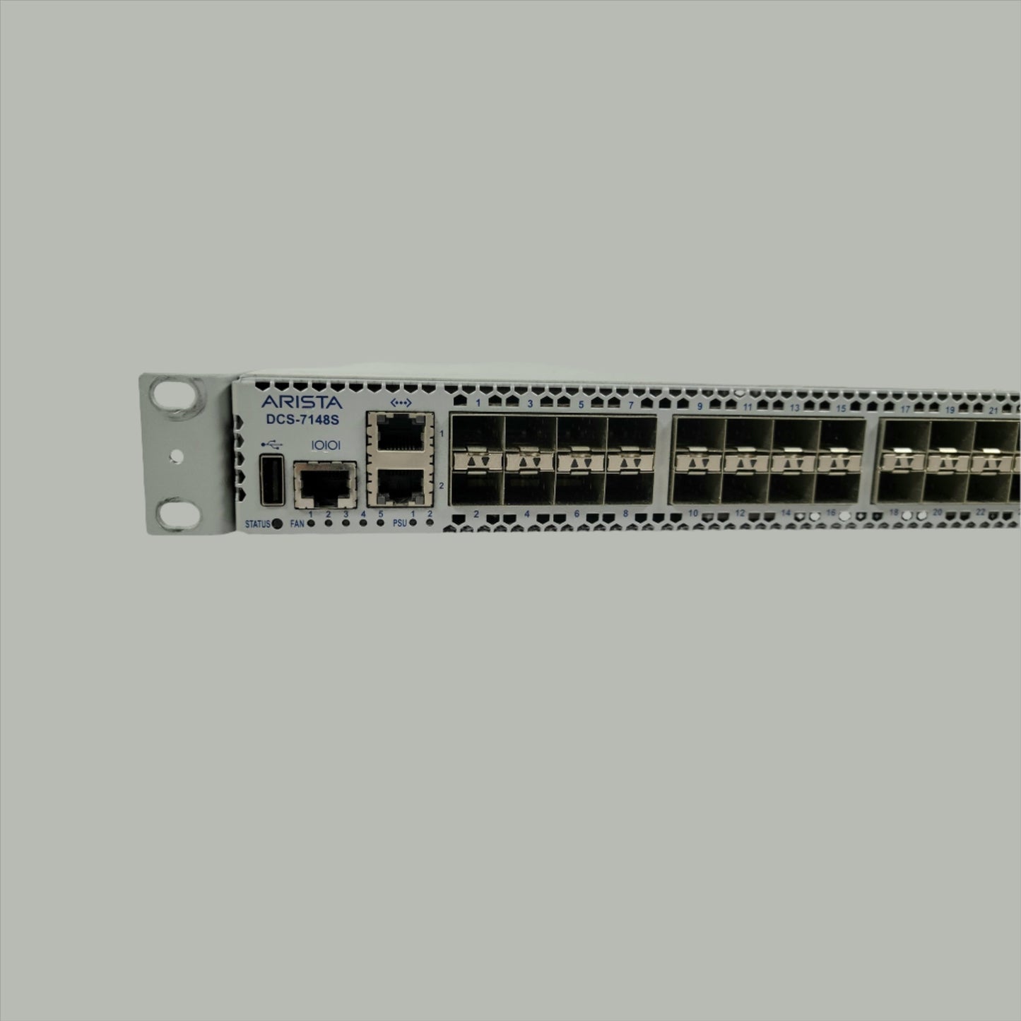 Arista DCS-7148S-F 48-port 10GbE switch (SFP+), front-to-rear fans (Used - Good)