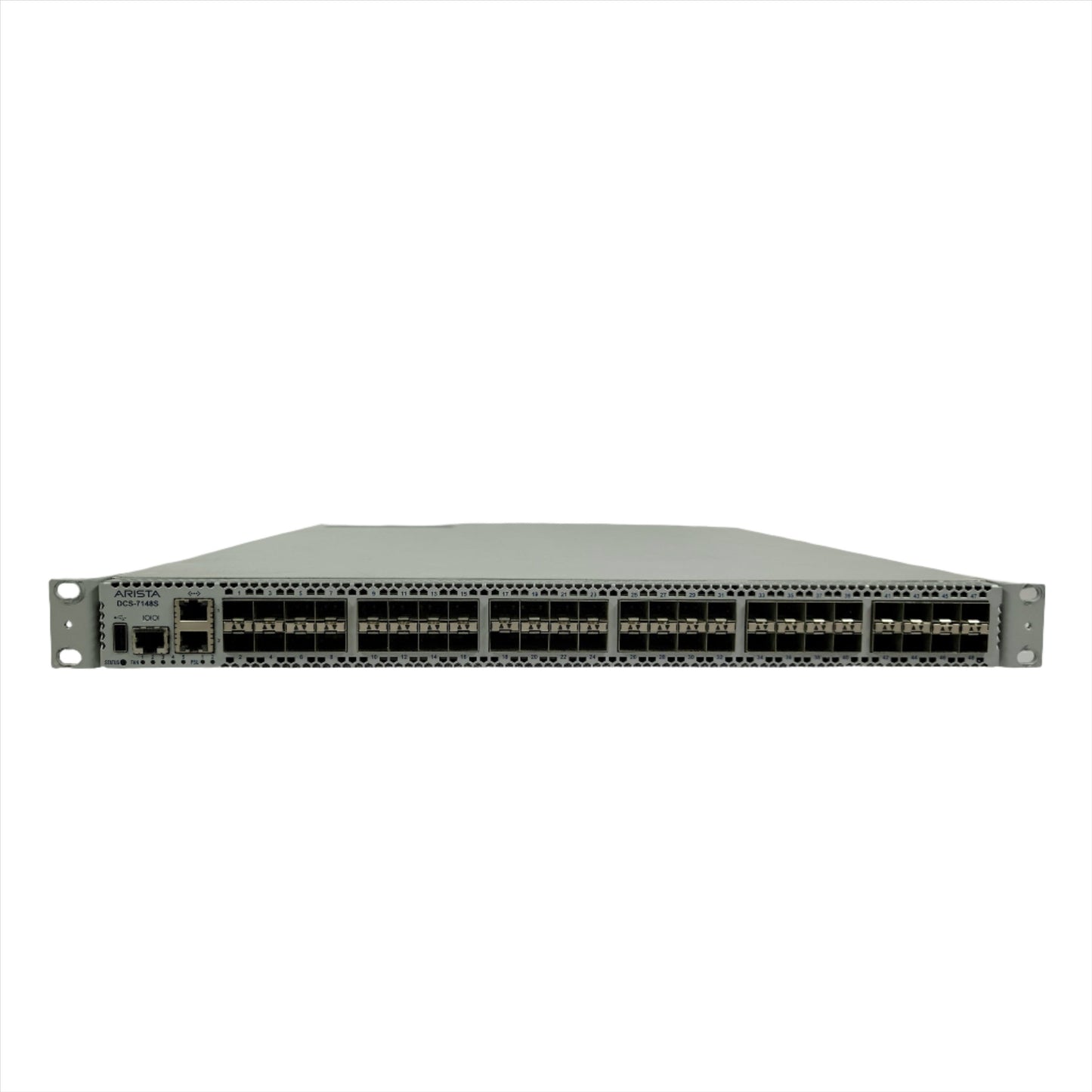 Arista DCS-7148S-F 48-port 10GbE switch (SFP+), front-to-rear fans (Used - Good)