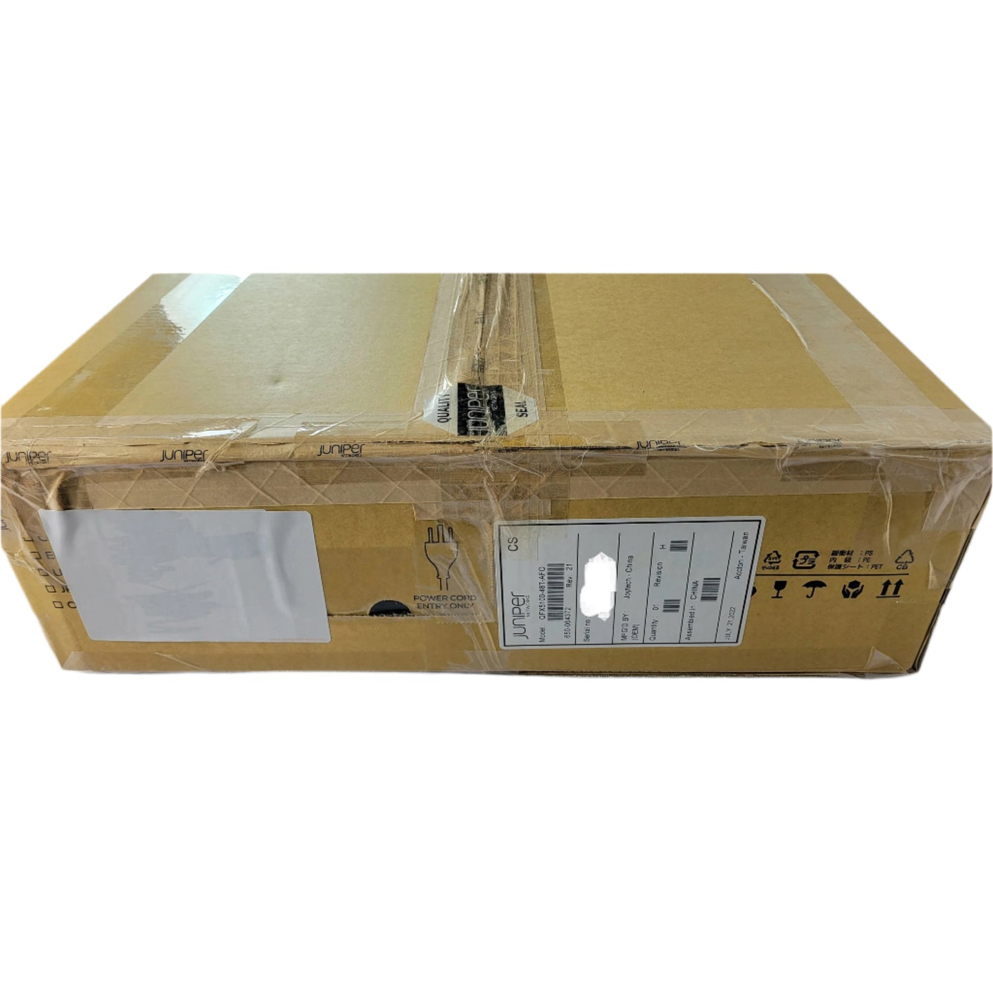 Juniper QFX5100-48T-AFO, 48x 100M/1G/10G Base-T, 6x QSFP (New Open Box)