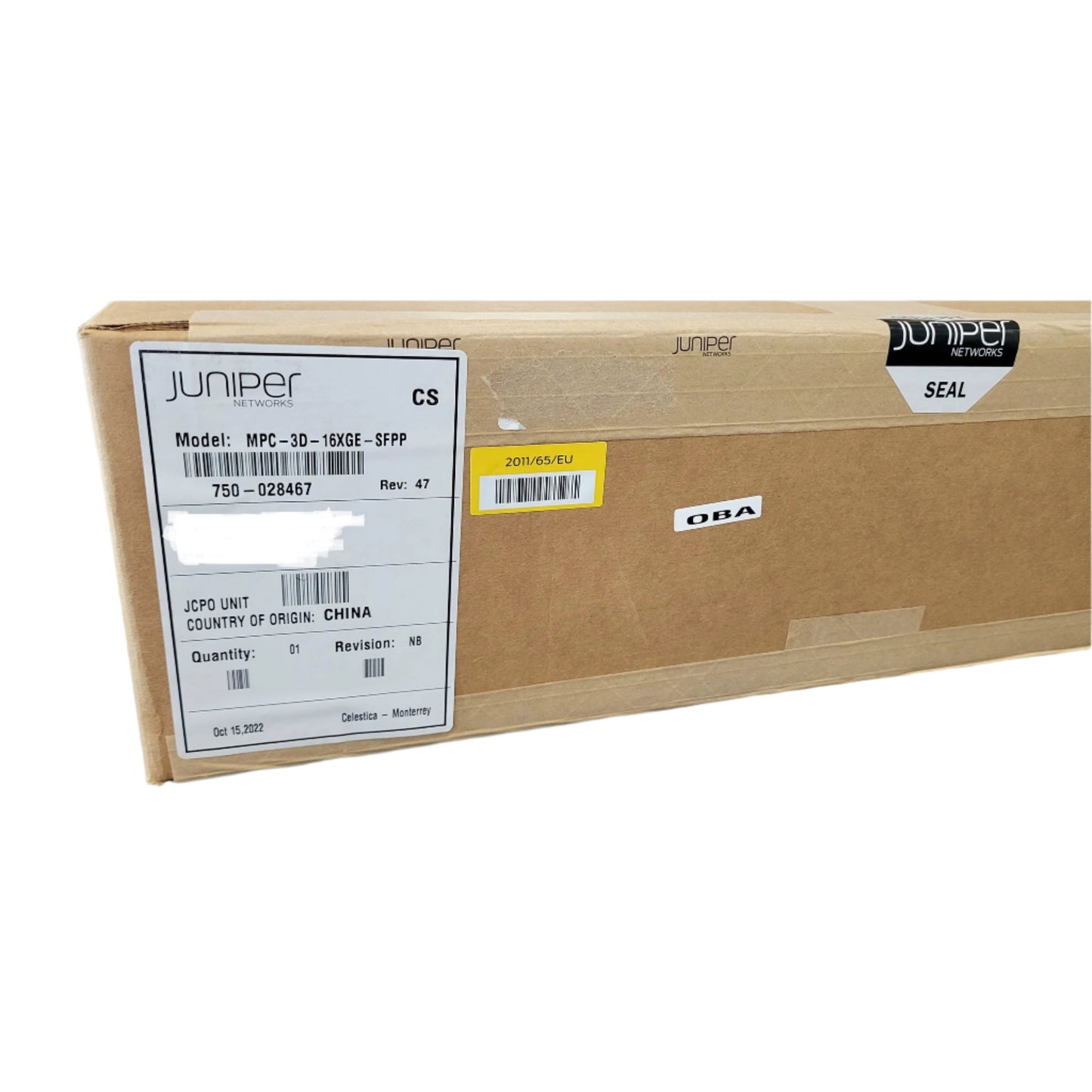 Juniper MPC-3D-16XGE-SFPP 16x10GE line card, price includes full scale L2/L2.5