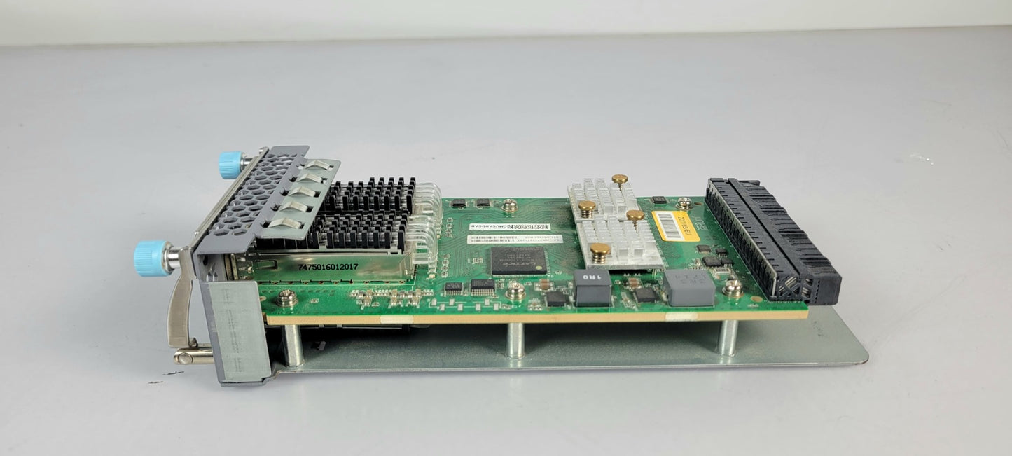 The QFX-EM-4Q, provides 4 additional 40Gb Ethernet QSFP+ (Used - Good)