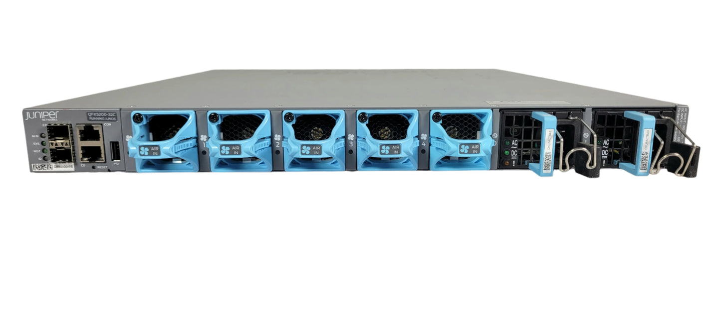 Juniper QFX5200-32C-AFI, 32x QSF+ ports switch (Used - Good)