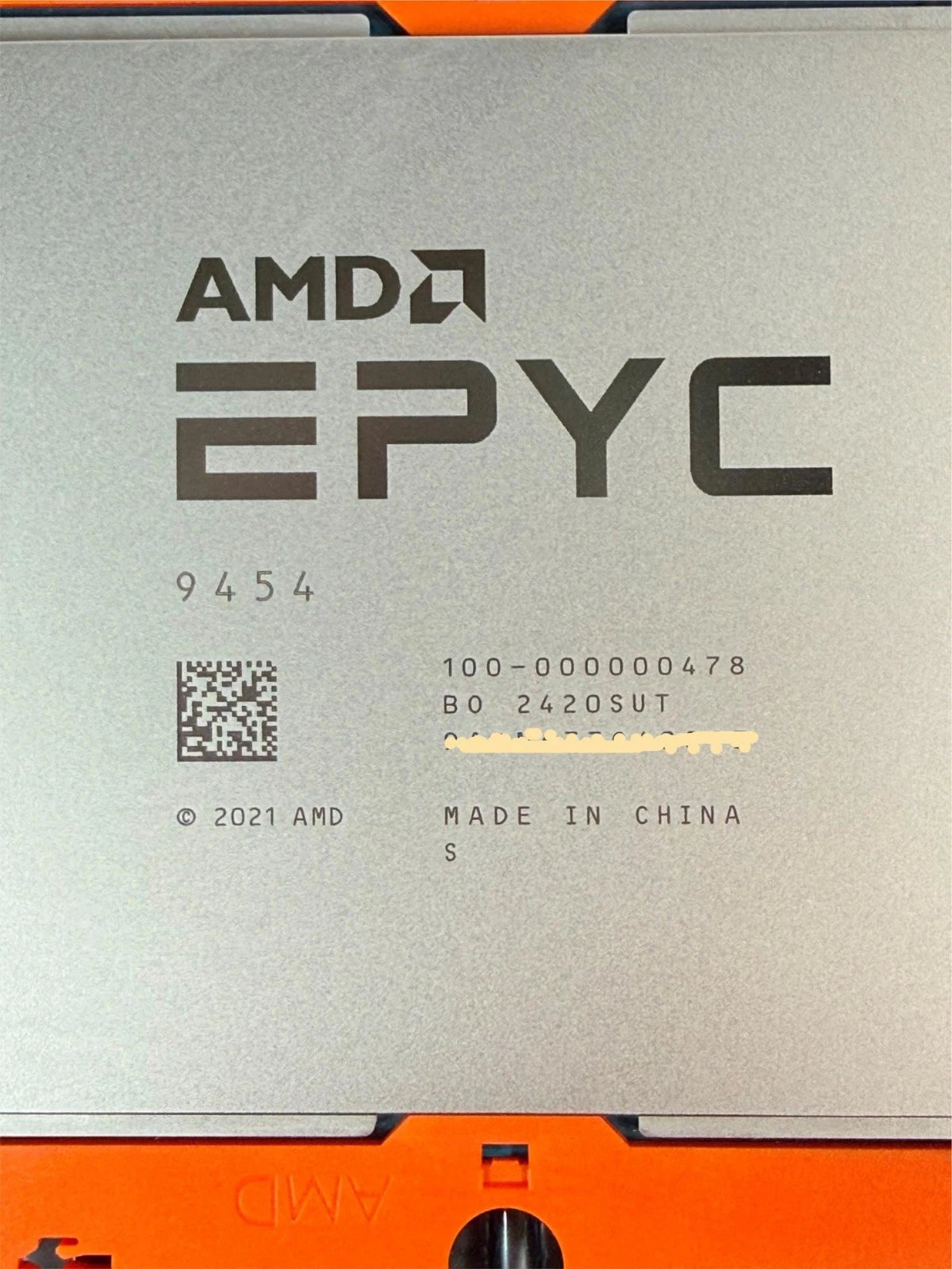 AMD EPYC 9454 2.75GHz 48-Core Dell Locked CPU 100-000000478