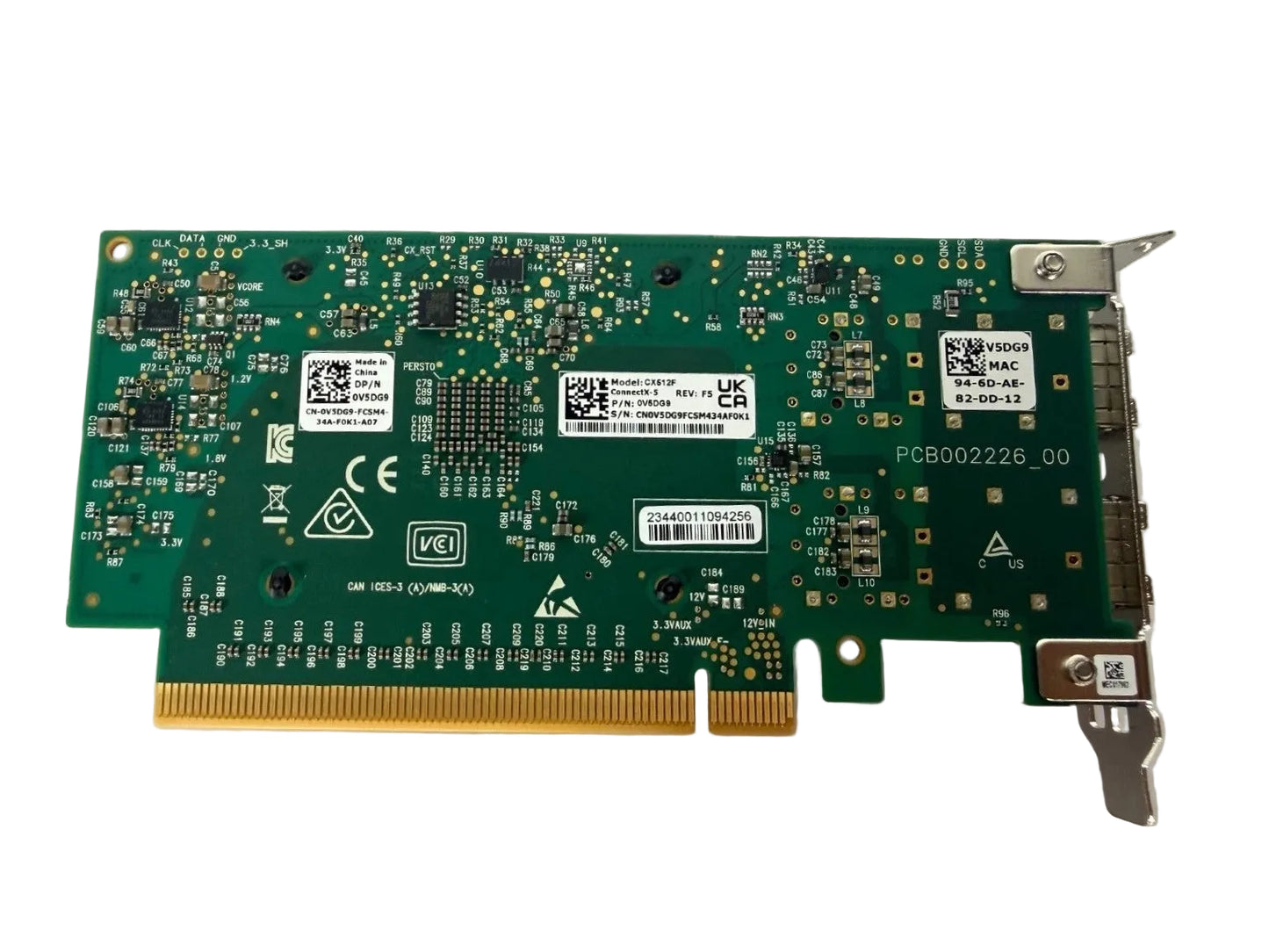 Dell Mellanox CX512F ConnectX-5 Dual Port 25GbE SFP28 PCIe NIC 0V5DG9