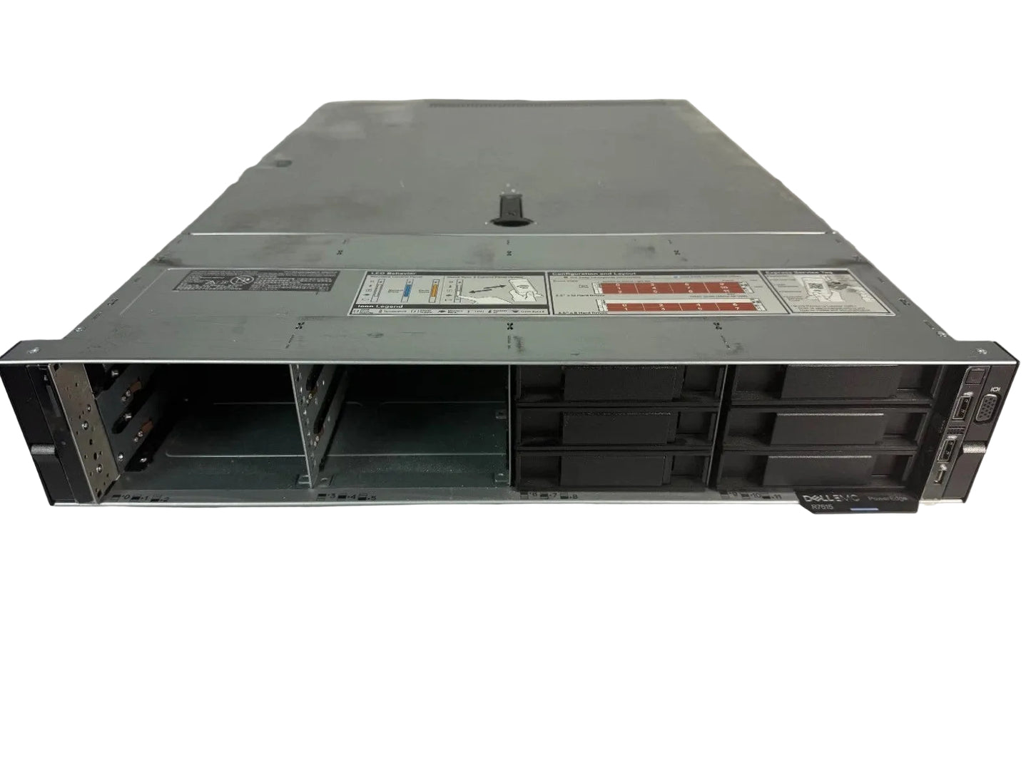 Dell EMC PowerEdge R7515 12LFF SAS SATA Server 2x 750W Titanium PSU