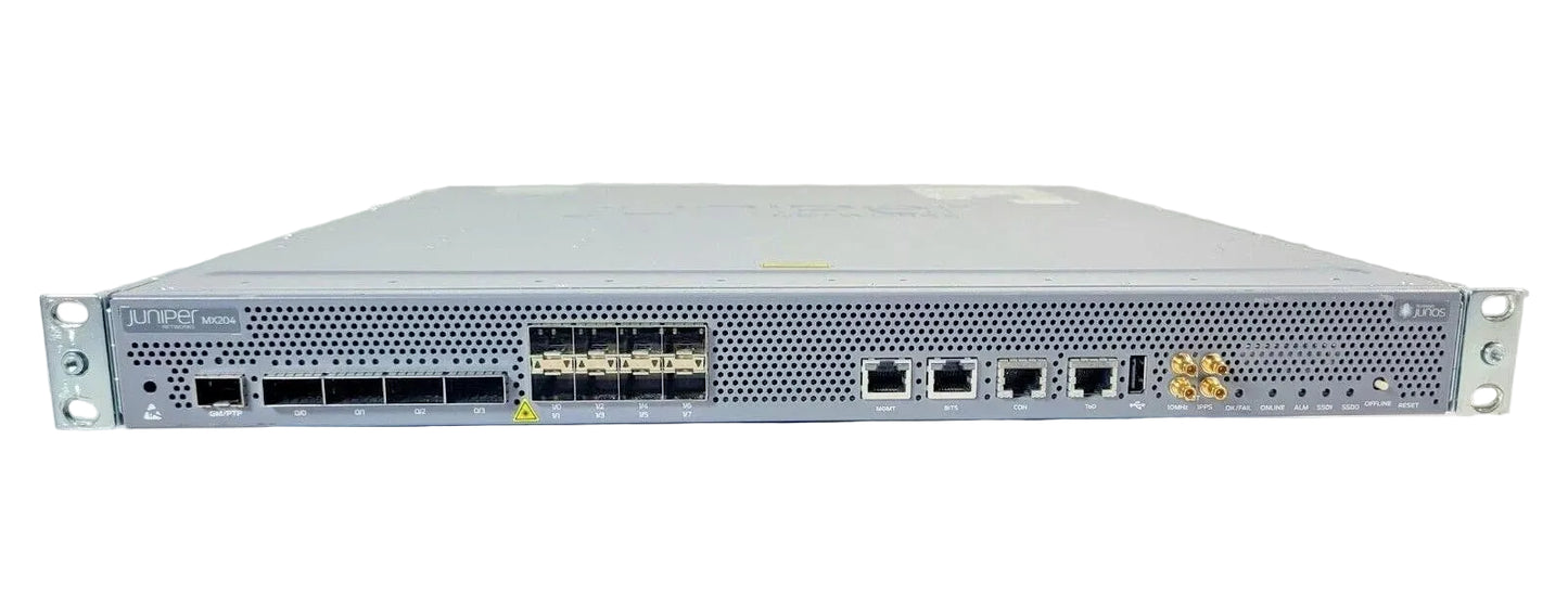 Juniper MX204 JNP204 8x 10G SFPP & 4x 100G Edge Router, Dual AC